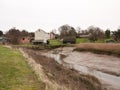 white old wooden watermill house farm private uk Royalty Free Stock Photo