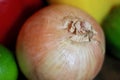 White onion macro background