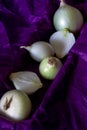 White onions. Fresh organic raw white onion Royalty Free Stock Photo