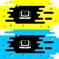 White Online class icon isolated on black background. Online education concept. Vector