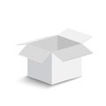 White open box on white background. open box with shadow. vector illustration Royalty Free Stock Photo