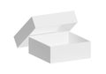 White Open Box Isolated on a White Background Royalty Free Stock Photo