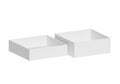 White Open Box Isolated on a White Background Royalty Free Stock Photo