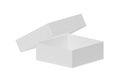 White Open Box Isolated on a White Background Royalty Free Stock Photo
