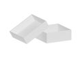 White Open Box Isolated on a White Background Royalty Free Stock Photo