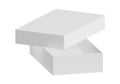 White Open Box Isolated on a White Background Royalty Free Stock Photo