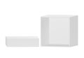 White Open Box Isolated on a White Background Royalty Free Stock Photo