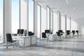 White open office environment, corner Royalty Free Stock Photo