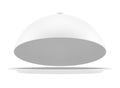 White opened cloche Royalty Free Stock Photo