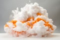 white and orange explosion background. generated by ai Royalty Free Stock Photo