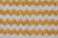 White and orange lines from a towel textile patterns