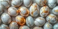 White and Orange Marble Eggs