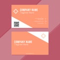 White and orange minimal business card