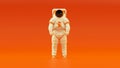 White Orange Spacewoman Spaceman Spacewalk Suit Astronaut Cosmonaut