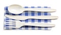 White cutlery for take away Royalty Free Stock Photo