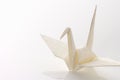 White origami crane