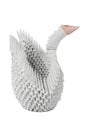 White origami swan
