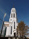 White Orthodox Church, bottom view, Yekaterinburg, Russia
