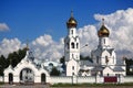 The white orthodox monastery near Novosibirsk