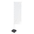 White Outdoor Panel Flag With Ground Fillable Water Base, Stander Advertising Banner Shield. Mock Up Products Isolated.