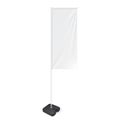 White Outdoor Panel Flag With Ground Fillable Water Base, Stander Advertising Banner Shield. Mock Up Products Isolated.