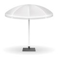 White outdoor tent, umbrella or parasol stand isolated vector