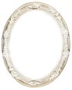 White oval Baroque frame