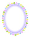 White Oval Easter Eggs Frame or Border