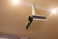 A white overhead projector on ceiling indoors. Royalty Free Stock Photo
