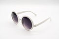 White oversized plastic sunglasses Royalty Free Stock Photo