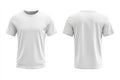 White Oversized TShirt Mockup of Front and Back Views for Effective Showcasing and Marketing Royalty Free Stock Photo
