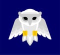 White Owl isolated. eagle-owl Vector illustration Royalty Free Stock Photo