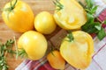 White oxheart heirloom tomatoes Royalty Free Stock Photo