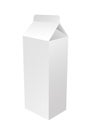 Milk or juice carton package isolated on a background. Clean empty carton one liter for new design. White pack vector Royalty Free Stock Photo