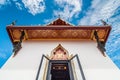 White pagoda with blue sky background Royalty Free Stock Photo