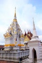 A white pagoda at chaiya temple , Suratthani Royalty Free Stock Photo