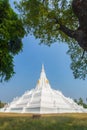 White pagoda at Chedi Phukhao Thong, Ayutthaya Province, Thailand