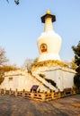 White Pagoda on the Lender west lake Royalty Free Stock Photo