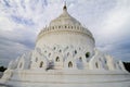 White pagoda in mingun, myanmar Royalty Free Stock Photo