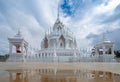 White Pagoda of Prajna Temple in Xishuangbanna, Yunnan Royalty Free Stock Photo