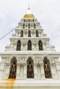 White pagoda in thai temple at Lamphun Province, northern Thailand