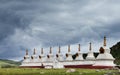 White pagoda in Tibet Royalty Free Stock Photo