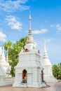 White pagoda wat suandok chiangmai Thailand