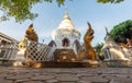 Old white Pagoda at Wat Ket Karan Chiangmai, Thailand. Royalty Free Stock Photo