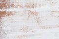 White paint abstract pattern on the surface of an old rusty metallic texture steel background rust brown Royalty Free Stock Photo