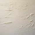 Textured Acrylic Abstract Painting With Wavy Lines In Ivory