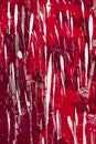 White Paint-dripped Red Wall Royalty Free Stock Photo