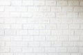 White paint vintage brick wall for background texture design purpose