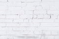 White painted brick wall background Royalty Free Stock Photo