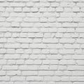 White painted brick wall with consistent horizontal alignment. The bricks are rectang Royalty Free Stock Photo